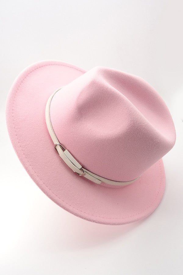 A VINTAGE CLASSIC FEDORA HAT WITH WHITE TRIM - Image 7