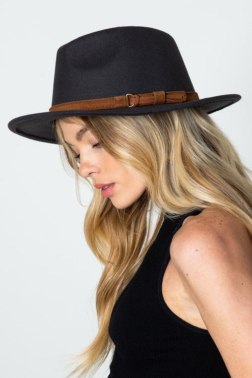 A VINTAGE CLASSIC FEDORA HAT BROWN TIE TRIM - Image 13