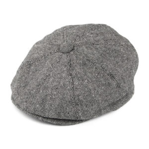 Black Marl Tweed Newsboy Cap