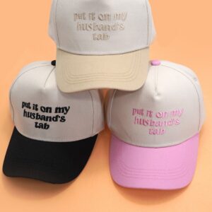TWO TONE EMBROIDERY WORD BASEBALL HAT CAP