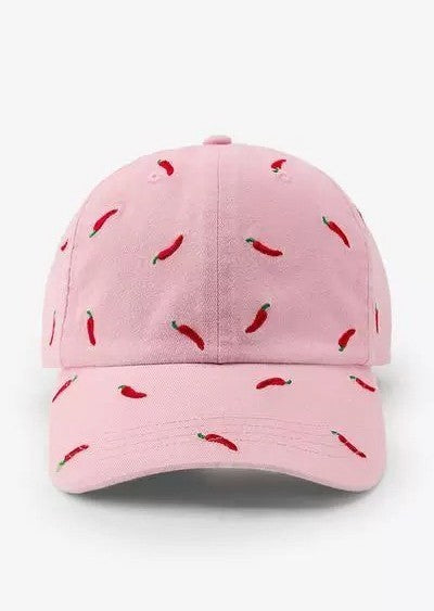 EMBROIDERY RED CHILI PEPPER CASUAL BASEBALL CAP - Image 7