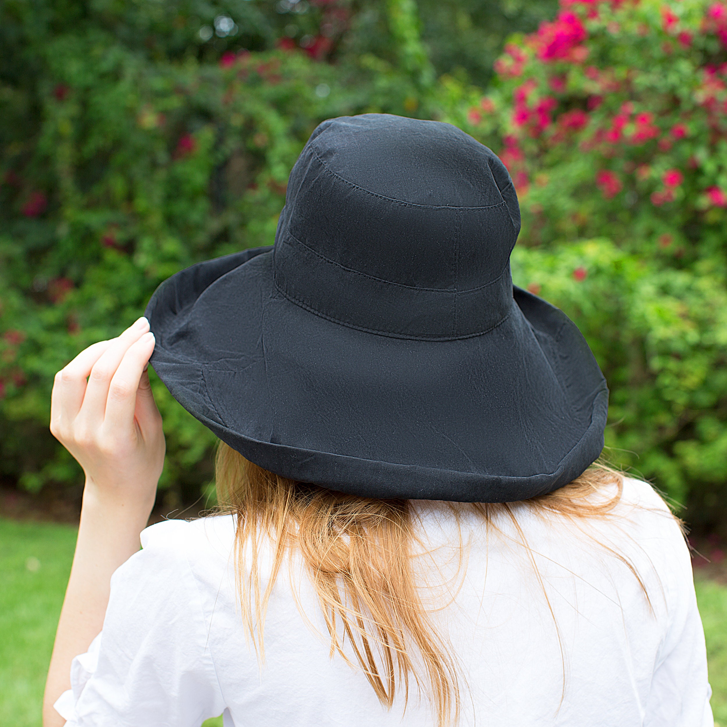 Adjustable Size Womens to Fit All Heads Soft Brim Floppy Extra Wide Brimmed Bucket Hat for Women All Season Foldable Hat for Ladies Yellow - Image 3