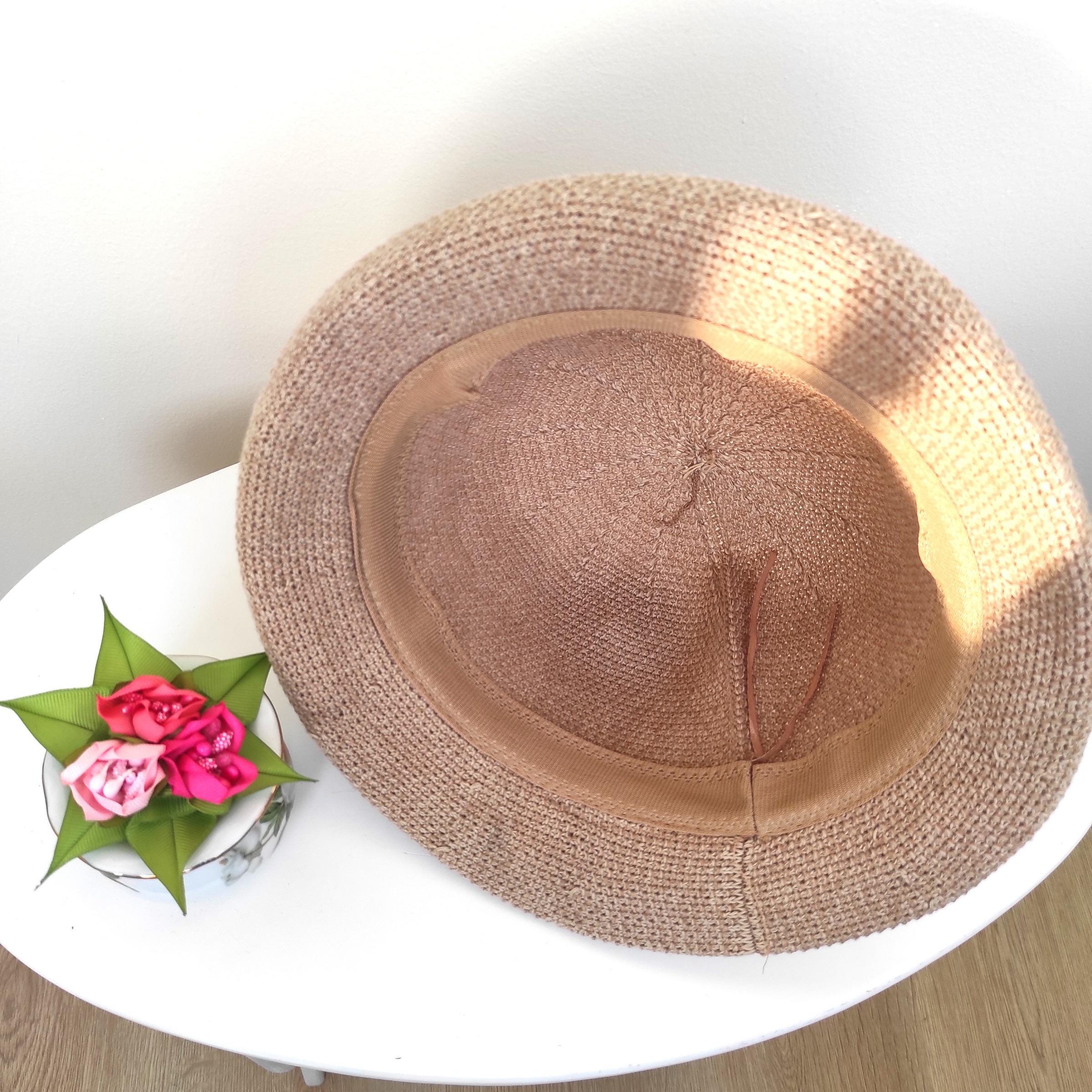 Cloche Hat Women, Summer Bowler Hat for Women, Fedora Hat Women, Rolled Brim Hat, Foldable Cotton Straw Mesh Hat, Summer Gift for Her - Image 7